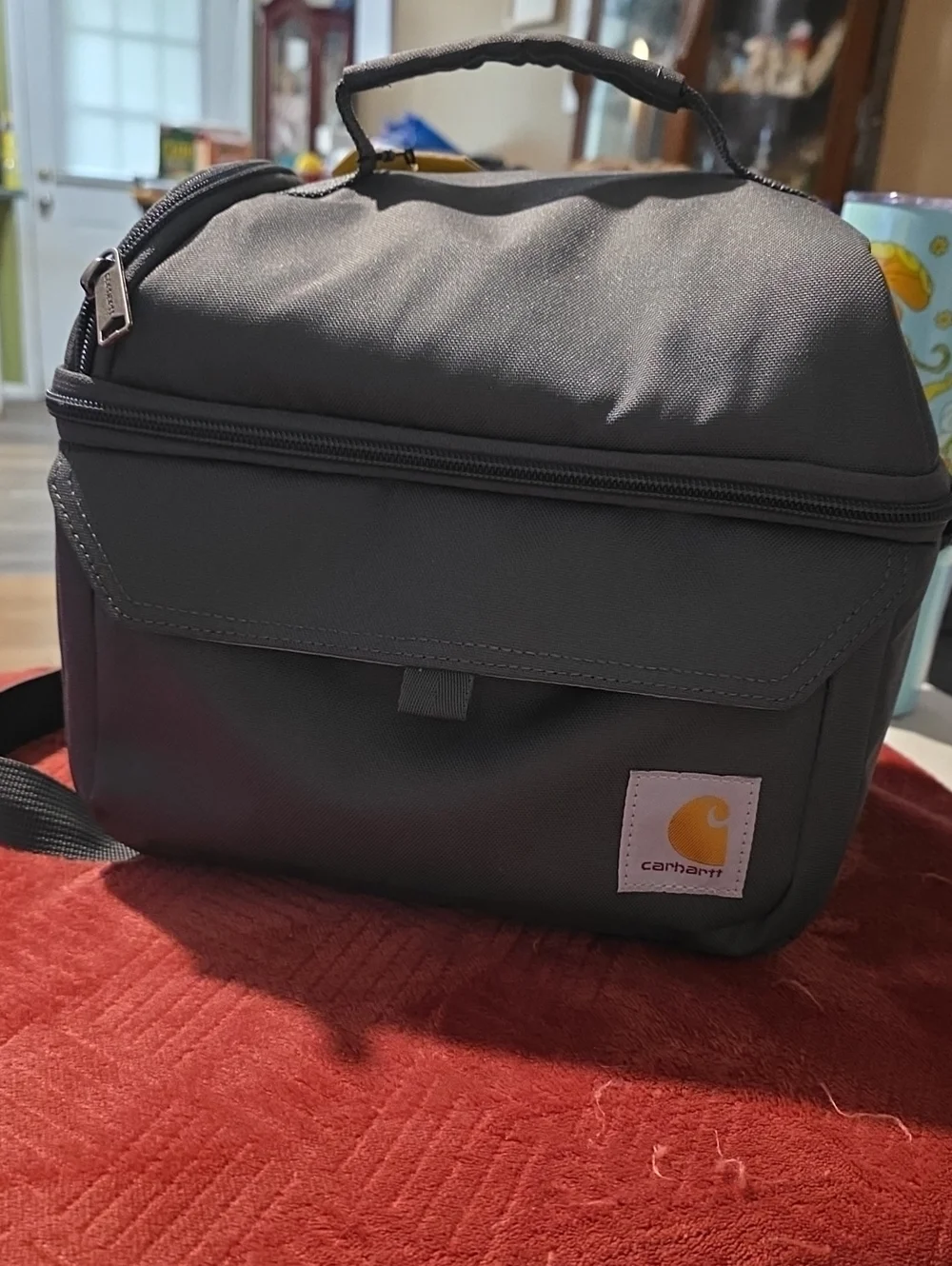 Carhartt Gray Men's Lunch/Drink BOX with Top Handle